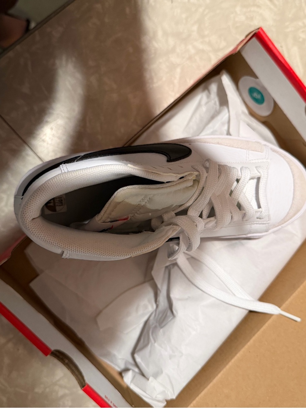 Nike Blazer Mid '77 (GS) White with Black and Orange Accents